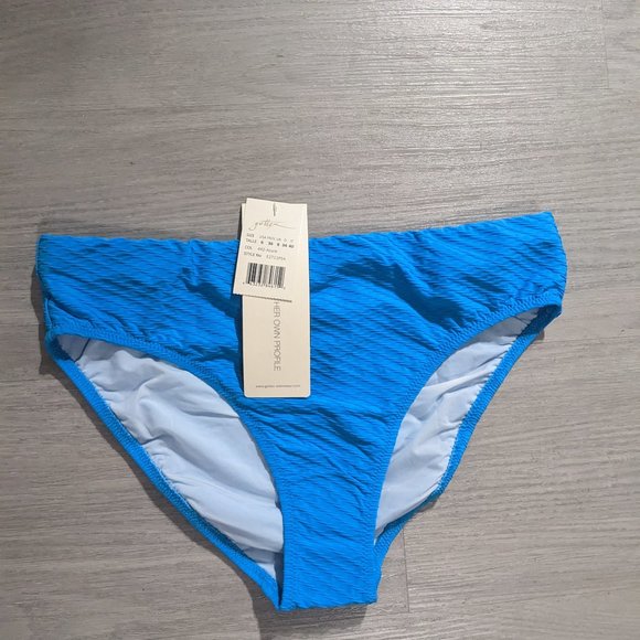 Profile by Gottex - Size 6 - Aqua Blue Seamless Textured Swimsuit Bottom - Picture 3 of 3